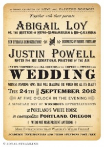 Steampunk Wedding Invitation